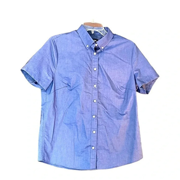 LANDS' END SCHOOL UNIFORM GIRLS SHORT SLEEVE OXFORD DRESS SHIRT SIZE 12 … - Picture 2 of 7